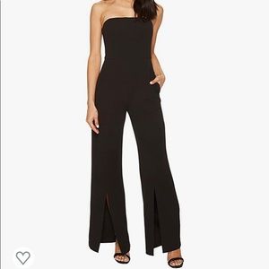 Donna Morgan Strapless Crepe Jumpsuit